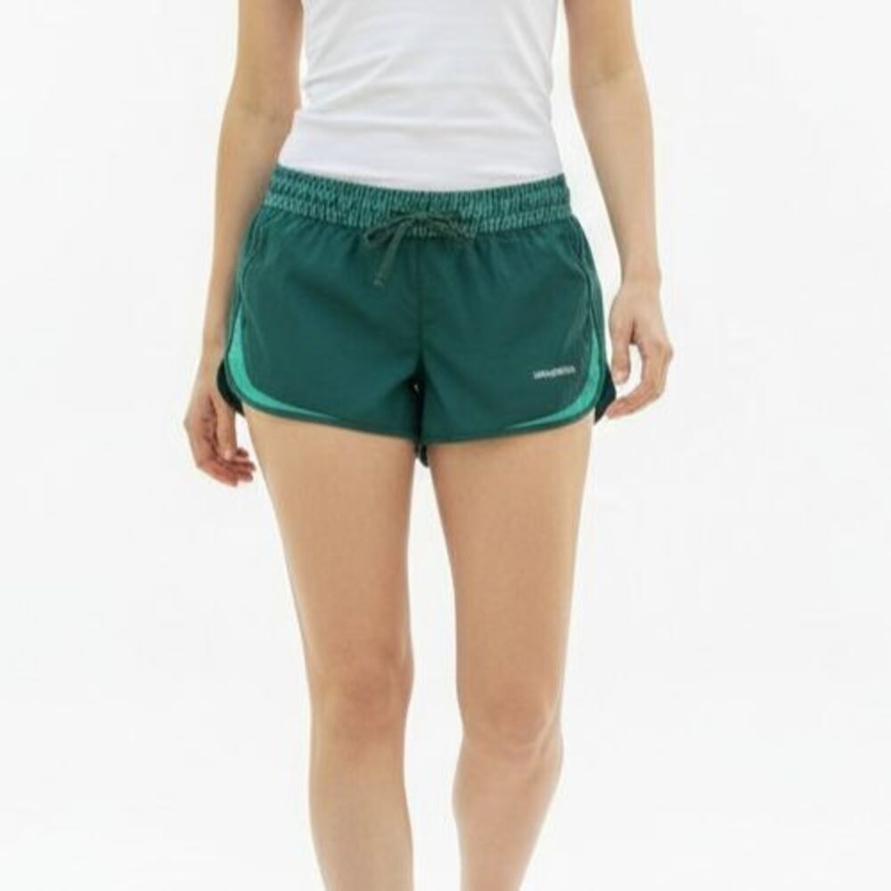 Patagonia Strider Shorts Women Large Ocean Blue Green Running Liner Athleisure
